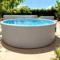 Maßgefertigter Runder Aufblasbarer Swimmingpool mit Leiter und Filter aus PVC-Material, Faltbares Design für den Heim- und Außenbereich