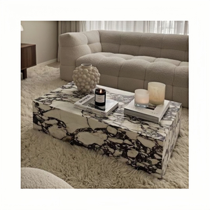 SH đá Đá đồ nội thất Bàn cà phê đá cẩm thạch thấp phòng khách sang trọng tự nhiên tùy chỉnh calacatta Viola đá cẩm thạch plinth Bàn cà phê - Product Image 6