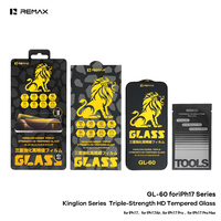 Protection d'écran en verre trempé REMAX GL-60 9H HD transparente compatible avec les coques, anti-rayures pour iPhone 17 18 Air Pro Max