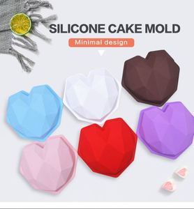 Moldes de Silicona 3D con Forma de Corazón de Diamante para Hornear Pasteles de Esponja, Chifón y Mousse, Moldes para Postres de Grado Alimenticio - Product Image 6