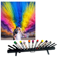 Système de tir de feux d'artifice en forme d'éventail, 15 coups, lanceur pyrotechnique, pour scène de mariage, poudre de fumée colorée, pour événements et célébrations