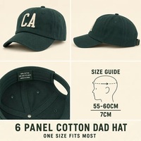 Gorra de Béisbol Estilo Varsity 3D Color Verde Bosque, 6 Paneles, Algodón, Logotipo Bordado Personalizado para Hombre, Deportes al Aire Libre, MOQ Bajo, Fábrica con Certificación BSCI, DDP