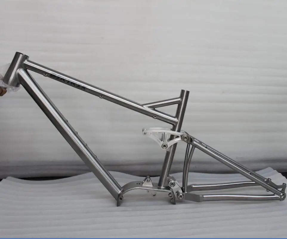 durable titanium bike frame with Bafang G510 Motor bridge