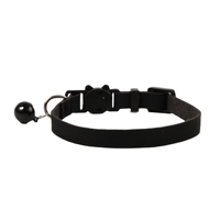 Collier pour chat en cuir PU, design de créateur, vierge, avec clochette et boucle de sécurité, vente en gros d'accessoires pour animaux de compagnie