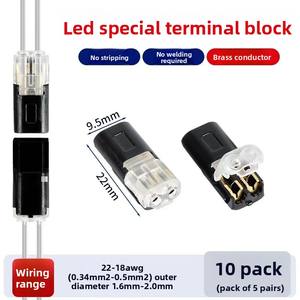 Connecteur de câblage rapide sans bande D2 - pour bandes lumineuses LED (type 2 broches/prise) - Product Image 2