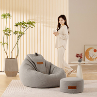 Pouf en lin confortable, grande taille XXL, canapés de salon, coin confortable, Pouf