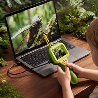 Caméra endoscopique HD imperméable pour enfants, jouet d'exploration en plein air, ensemble d'exploration de la nature avec écran IPS de 2,4 pouces et 8 LED pour enfants