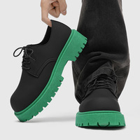 Chaussures décontractées pour hommes en PU artificiel au design unique, style Instagram, esthétique haut de gamme, semelle épaisse rehaussante