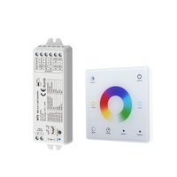 Tuya WiFi RF 5 1 LED contrôleur WT5 2.4G verre écran tactile gradateur à distance CCT RGB RGBW RGBCCT bande lumineuse pour la domotique