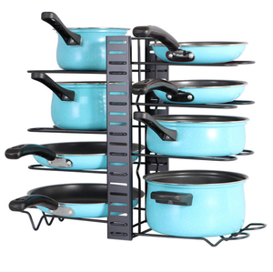 Organisateur de casseroles et poêles réglables à 5/8 niveaux pour l'organisation et le stockage de la cuisine avec 3 méthodes de bricolage - Product Image 1