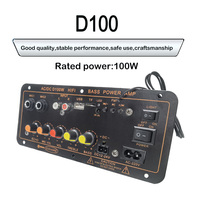 Système audio professionnel D100 pour extérieur, 100W, Bluetooth, mélangeur numérique, amplificateur mini, récepteur, basses puissantes