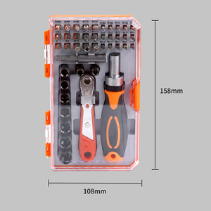 42 1 Mini manchon multifonction clé à cliquet hexagonale tournevis ensemble d'outils en acier inoxydable actionné à la main facile à transporter étui rigide - Product Image 2