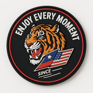 Parches de PVC con Diseño de Dos Tigres, Personalizados, con Letras en Relieve, con Cierre de Velcro, Etiquetas de Goma para Ropa, Bajo Pedido Mínimo - Product Image 4