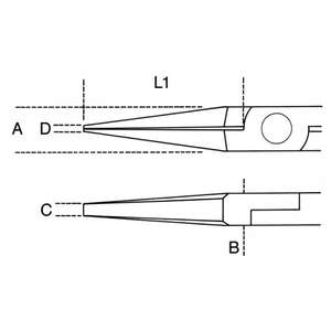 BETA - 011720101 Pince à bec long plat lisse avec poignées bi-matière (multi-pack) PINCE ÉLECTRONIQUE ET COUPE - Product Image 2