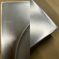 Lampu Dinding Modern Persegi dengan Bodi & Kap Lampu Aluminium Brushed, Lampu Dinding Dekoratif untuk Koridor Hotel, Dinding Latar Belakang Villa