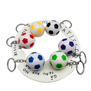 Porte-clés créatif en plastique Ligweig en forme de ballon de football, 4 cm, impression numérique de dessin animé, grand pendentif pour accessoires - Product Image 1
