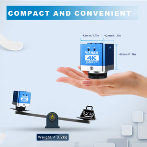 Cámara de microscopio Industrial YIZHAN 4K, aumento de 150x y control remoto, salida <span class=keywords><strong>HDMI</strong></span> tipo C para inspección de soldadura PCB/SMD - Product Image 2