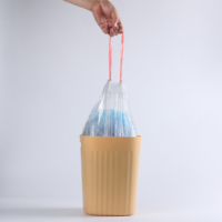 Sacs poubelles robustes en PE avec cordon de serrage, en rouleau, vente en gros d'usine, logo personnalisé disponible