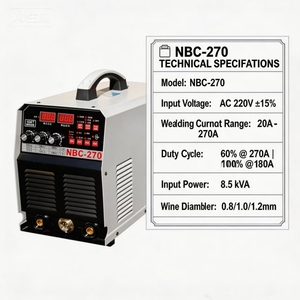 <span class=keywords><strong>Soldadora</strong></span> <span class=keywords><strong>Inverter</strong></span> NBC-270 de 270A, Multiproceso MIG/TIG/Stick, Certificación CE/ISO, Ideal para Soldadura Industrial de Metales - Product Image 5