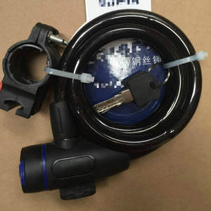 Candado de cable de acero para bicicleta, candado de cable de alambre para bicicleta de montaña de piñón fijo, color aleatorio, control manual, productos en stock - Product Image 2