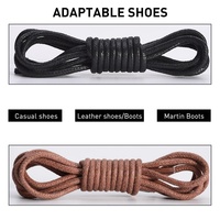 Lacets de chaussures habillées de haute qualité, cirés, élastiques, pour hommes, remplacement, ronds, tressés, logo personnalisé, paire, 50 paires, MOQ, vente en gros