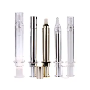 흰색 Airless 주사기 플라스틱 화장품 세럼 주사기 5lm 10ml 20ml