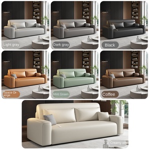 High-End Dual-Use Electric Sofa Bed Full-automatic Double Foldable Modern <strong>Design</strong> Style Fabric <strong>Small</strong> Living Room <strong>Apartment</strong> - Product Image 4