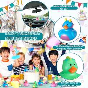 Jouets de bain cognitifs en plastique de sécurité, dinosaures de 2 pouces, figurines de canards flottants colorées en vrac, personnalisables - Product Image 3