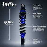 Nuevo Amortiguador Hidráulico Trasero Integrado para Motocicleta Eléctrica, de Acero Inoxidable Endurecido, Ajustable, Rojo/Azul/Negro