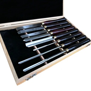 Ensemble de burins de tour à bois avec poignée en hêtre noir, 8 pièces - Product Image 2