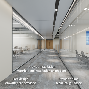 Hiện đại Modular văn phòng phân vùng <span class=keywords><strong>Glass</strong></span> Wall partit hệ thống với cách âm movable Divider phòng cubicles - Product Image 3