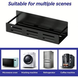 Magnetic Spice Rack Wall Mount Kitchen Storage Shelf Spice Racks with <b>Paper</b> <b>Towels</b> <b>Holder</b> for Cabinet - Product Image 4