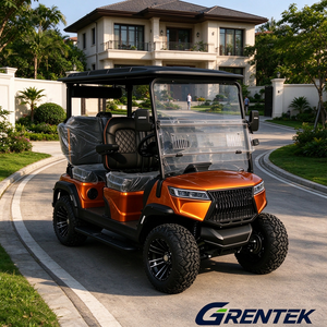 Voiturette de golf 4 places au lithium avec grand écran tactile et système audio pour l'écoute de musique en extérieur - Product Image 1