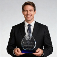 Trophée personnalisable avec texte, logo, photo pour entreprise, trophée en acrylique pour adultes, étudiants, salle de classe