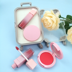 Nouveau design 2 en 1, kit de maquillage pour les lèvres, gloss à lèvres liquide hautement pigmenté et <span class=keywords><strong>poudre</strong></span> <span class=keywords><strong>blush</strong></span> hautement pigmentée avec boîte d'emballage - Product Image 3