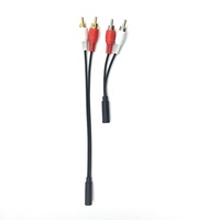 Evrensel RCA kablosu 3.5mm Jack Stereo ses kablosu kadın 2RCA erkek soket kulaklık 3.5 AUX Y adaptörü DVD amplifikatörler