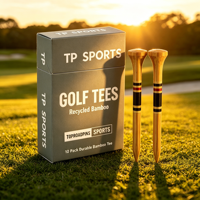 Lot de tees de golf personnalisés décoratifs d'intérieur en amidon de maïs, bambou et cuir, colorés et noirs, pour simulateur de golf Machine Pink Simulator S