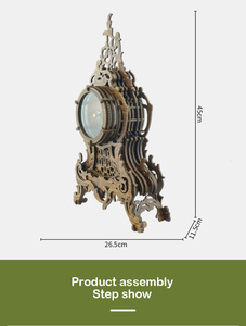 Reloj de Escritorio de Madera 3D Cortado con Láser, Rompecabezas, Juguete Educativo con 101-500 Piezas para Mayores de 5 Años - Product Image 2