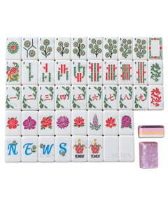 Ensemble de tuiles de mahjong américain de luxe en perles roses, 160 tuiles en acrylique brillantes, écologiques, résistantes <span class=keywords><strong>à</strong></span> l'eau, non toxiques, pour le divertissement - Product Image 6
