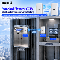 Kit de pont sans fil CCTV pour ascenseur KuWFi, 2,4 GHz, 300 Mbps, transmission sur 500 mètres, PoE, pont sans fil PTP pour la surveillance des ascenseurs