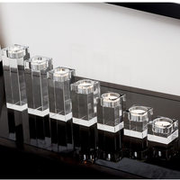 Portacandele in Cristallo Trasparente K9 5*5*8cm per Incisione Laser UV Xtool F2, Vendita all'Ingrosso