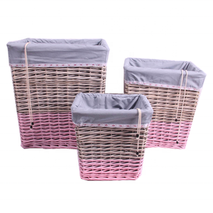 Tessuti a mano di grandi dimensioni eco-friendly <span class=keywords><strong>rattan</strong></span> prodotti di salice di vimini cesto della biancheria <span class=keywords><strong>con</strong></span> <span class=keywords><strong>coperchio</strong></span> tessuto set di 3 - Product Image 4