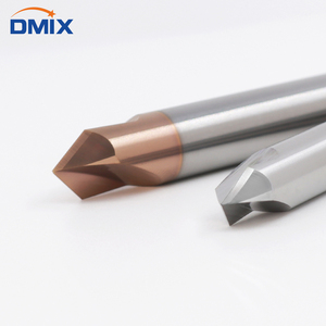 DMIX Fresa de extremo de 90 grados con revestimiento de TiN de carburo sólido, flauta recta derecha, HRC55-HRC60, para fresado de alta velocidad - Product Image 4