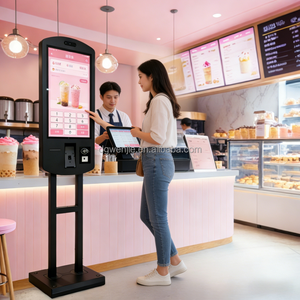 Kiosque interactif en libre-service de 27 pouces pour le dépôt d'espèces, distributeur automatique de billets, <span class=keywords><strong>paiement</strong></span> par pièces et billets à bas prix, fonction SDK - Product Image 2