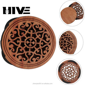 HIVE Cache-sonotéle pour <span class=keywords><strong>guitare</strong></span> folk et électrique 40-41 pouces en bois massif naturel, avec gravure fine, fonction anti-écho et anti-Feedback - Product Image 4