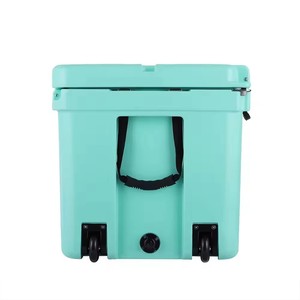 Glacière portable rotomoulée 115QT personnalisée, écologique et isotherme, pour la pêche en extérieur, réutilisable, en plastique, avec roues, pour aliments et boissons - Product Image 4