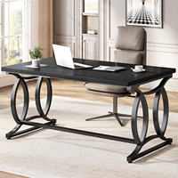Nouvelle Arrivée - Table de Bureau en Bois pour la Maison et le Bureau, Meuble en MDF avec Pieds en Métal, Bureau d'Ordinateur pour Gaming