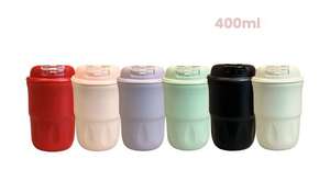 Stainless Steel Vacuum <b>Insulated</b> Tumbler 400ml Double Wall Travel <b>Mug</b> With Lid Minimalist Design Eco-Friendly Reusable - Product Image 5