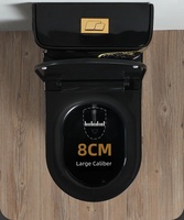 WC en céramique monobloc noir moderne en marbre, à chasse d'eau double (siphonique et à pression), à poser au sol, pour salle de bain, vente en gros directe usine