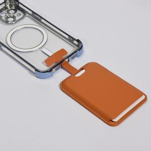 Sleek Magnetic <b>Phone</b> <b>Strap</b> Compatible Premium Leather Card Holder Slot with Anti-Loss <b>Wrist</b> <b>Strap</b> Lanyard - Product Image 2